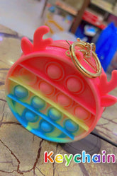 Pop It Figit kids Toy popit key chain with zip small pouch import Quality bubble squeeze